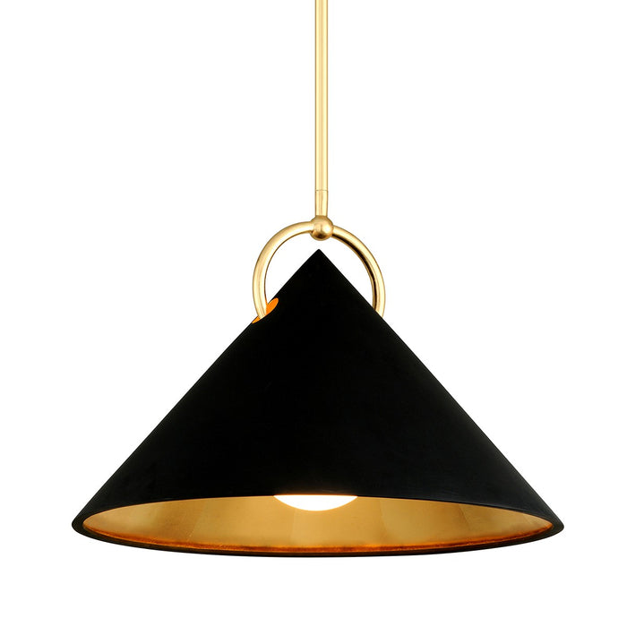 Corbett Lighting 289-41-GL/SBK One Light Pendant, Gold Leaf