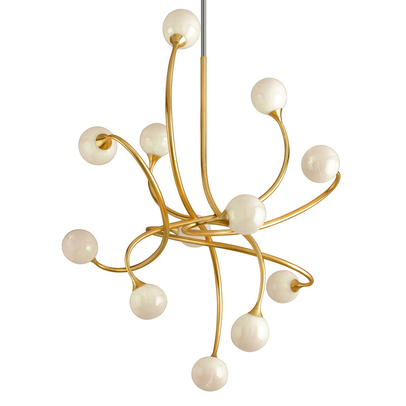 Corbett Lighting 294-012-GL 12 Light Chandelier, Gold Leaf