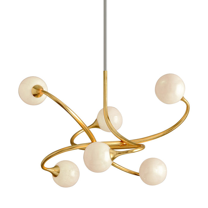 Corbett Lighting 294-06-GL Six Light Chandelier, Gold Leaf