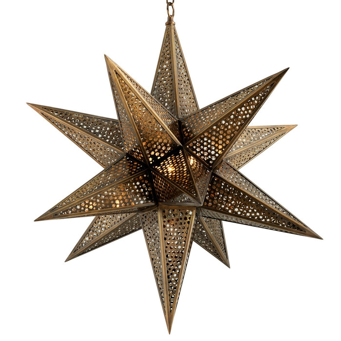 Corbett Lighting 302-73-OWB Three Light Chandelier, Old World Brass