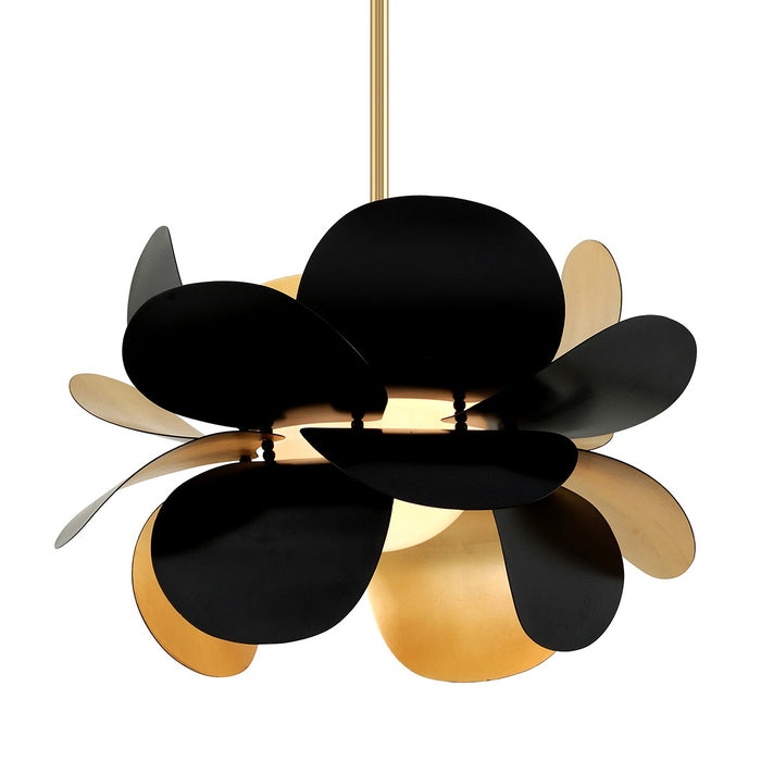 Corbett Lighting 308-42-GL/SBK One Light Chandelier, Soft Black