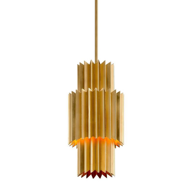 Corbett Lighting 311-42-GL One Light Pendant, Gold Leaf