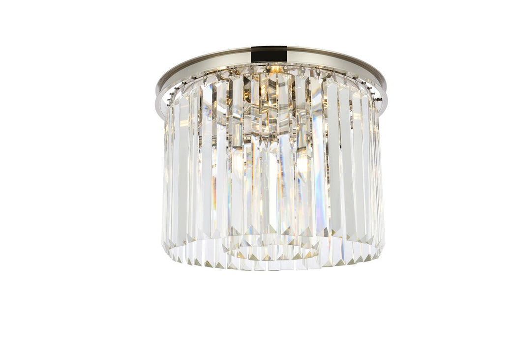 Elegant Lighting 1238F20PN/RC Six Light Flush Mount, Polished Nickel
