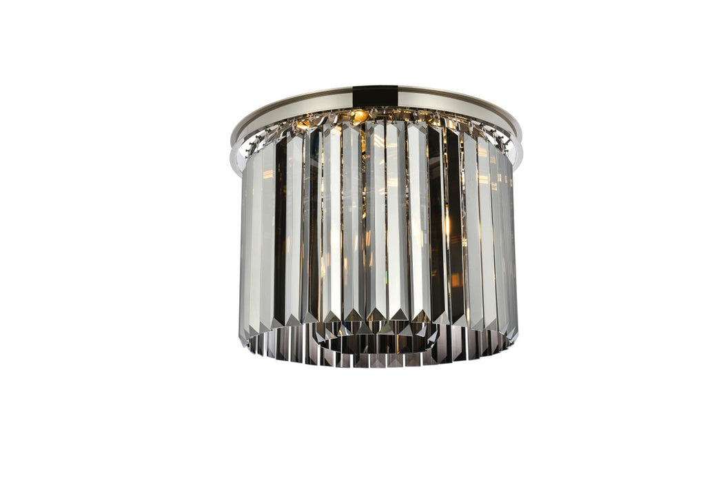 Elegant Lighting 1238F20PN-SS/RC Six Light Flush Mount, Polished Nickel