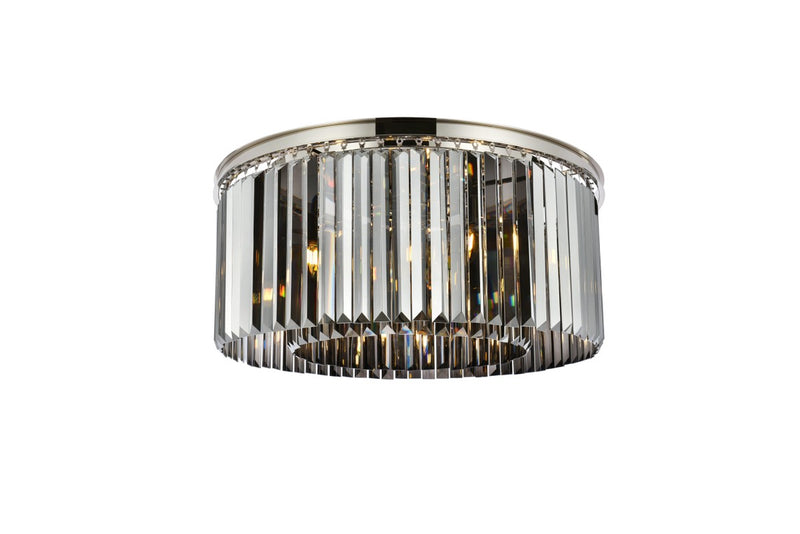 Elegant Lighting 1238F31PN-SS/RC Eight Light Flush Mount, Polished Nickel