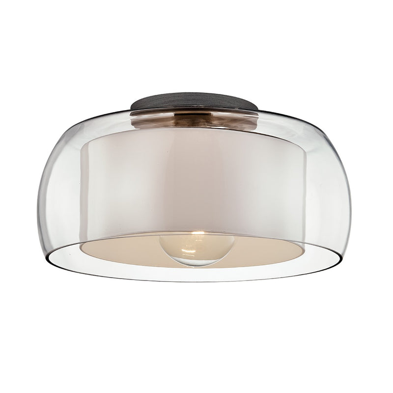 Troy Lighting C7561-GRA One Light Flush Mount, Graphite