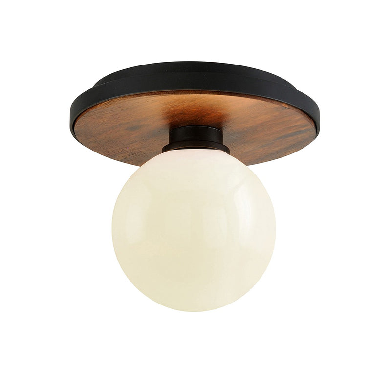 Troy Lighting C7640-SBK One Light Flush Mount, Soft Black