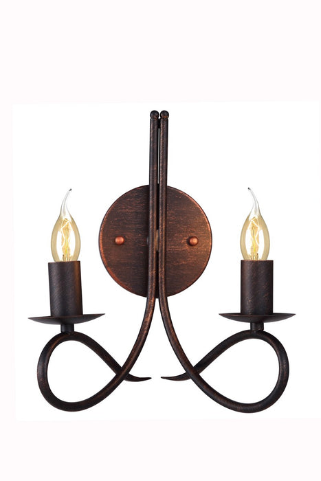 Elegant Lighting 1452W9DB Two Light Wall Sconce, Dark Bronze