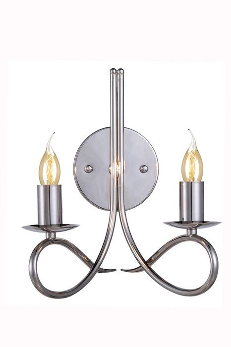 Elegant Lighting 1452W9PN Two Light Wall Sconce, Polished Nickel