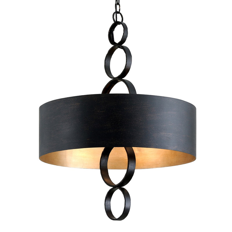 Troy Lighting F7235-CH Six Light Chandelier, Charred Copper