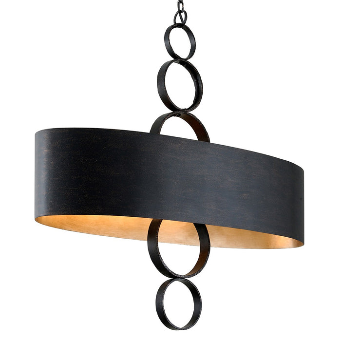 Troy Lighting F7237-CH Six Light Linear Pendant, Charred Copper