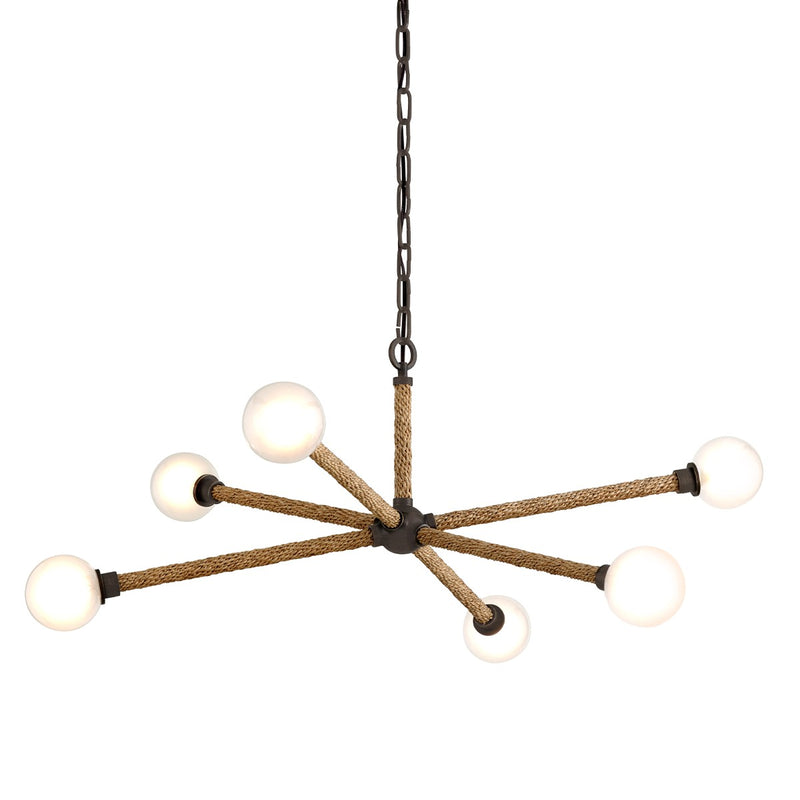 Troy Lighting F7256-BRZ Six Light Chandelier, Bronze