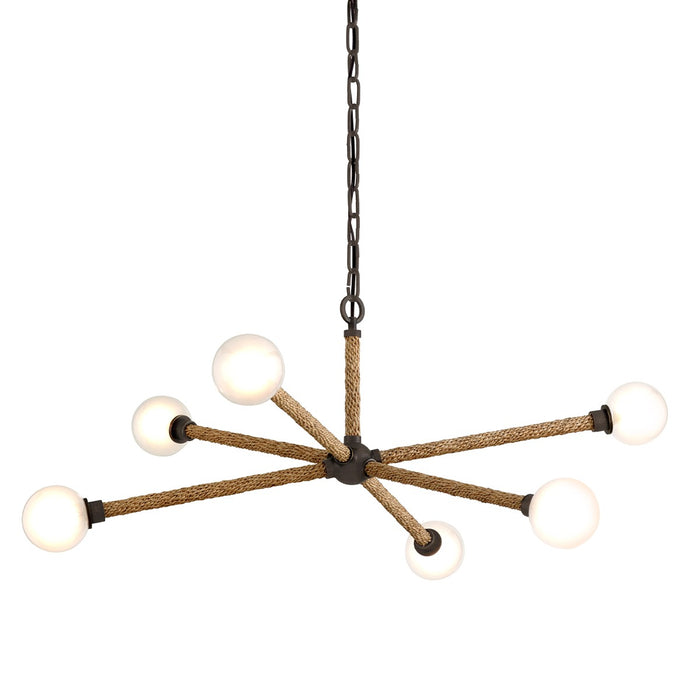 Troy Lighting F7256-BRZ Six Light Chandelier, Bronze