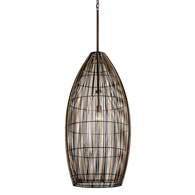 Troy Lighting F7533-TBZ One Light Pendant, Textured Bronze