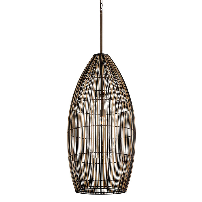 Troy Lighting F7533-TBZ One Light Pendant, Textured Bronze