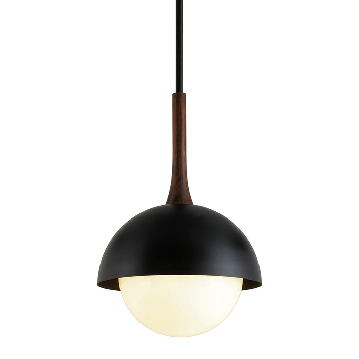 Troy Lighting F7645-SBK One Light Pendant, Soft Black