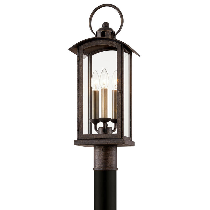 Troy Lighting P7445-VBZ Three Light Post Lantern, Vienna Bronze