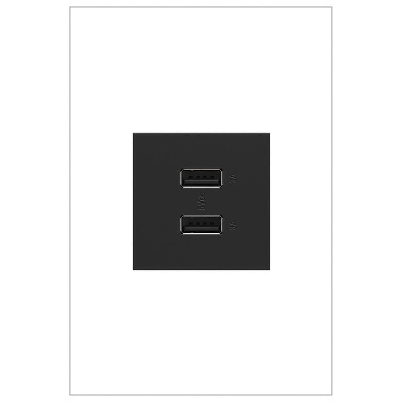 Legrand ARUSB2AA6G4 USB Type-A/A Outlet Module, Graphite