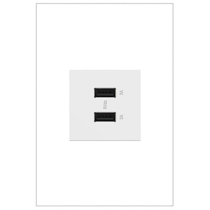 Legrand ARUSB2AA6W4 USB Type-A/A Outlet Module, White