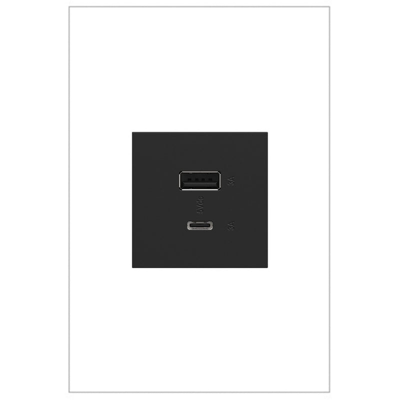 Legrand ARUSB2AC6G4 USB Type-A/C Outlet Module, Graphite