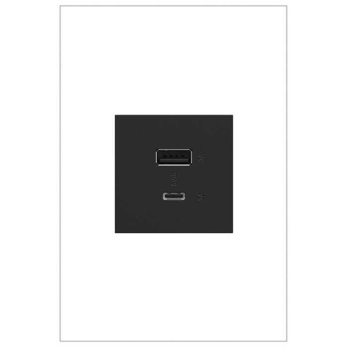 Legrand ARUSB2AC6G4 USB Type-A/C Outlet Module, Graphite