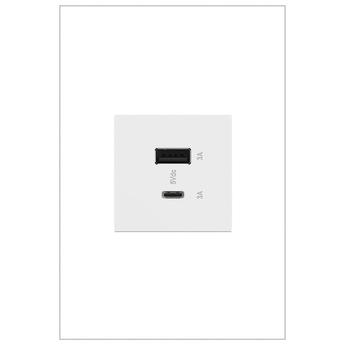 Legrand ARUSB2AC6W4 USB Type-A/C Outlet Module, White
