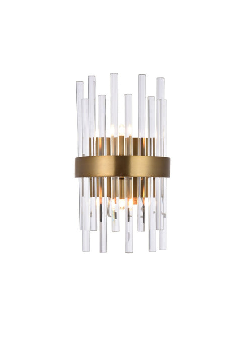 Elegant Lighting 3000W8G Two Light Wall Sconce, Gold