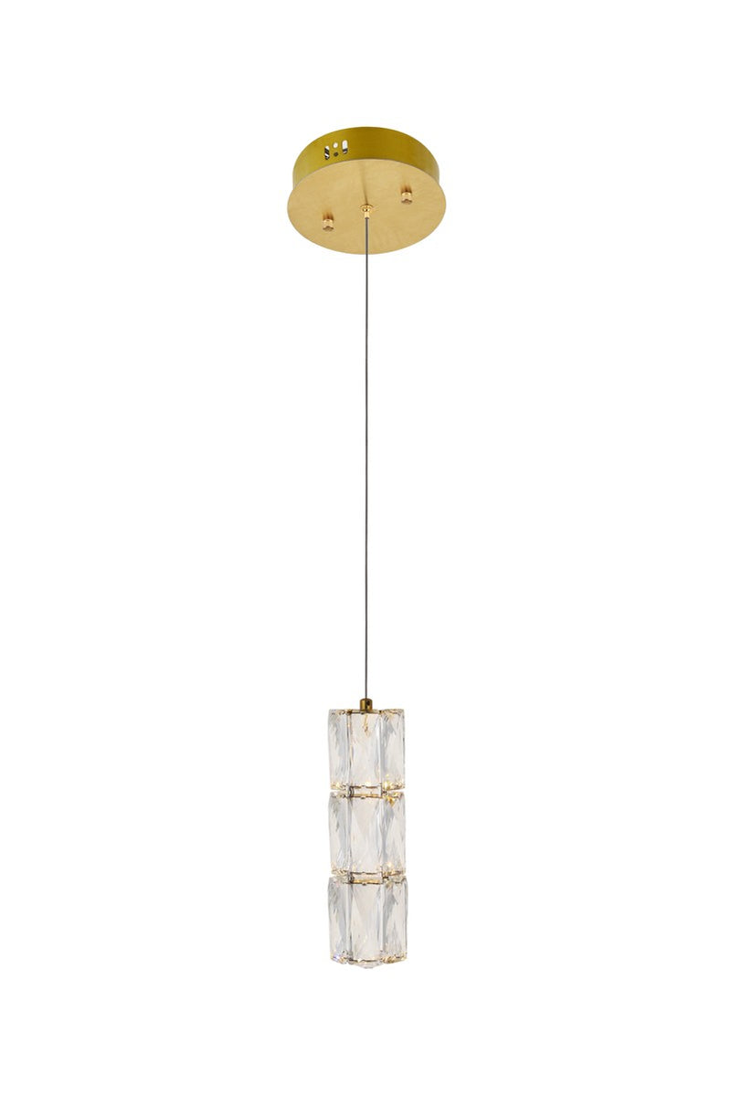Elegant Lighting 3500D1G LED Pendant, Gold