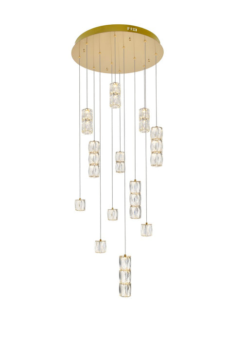 Elegant Lighting 3500D24G LED Pendant, Gold