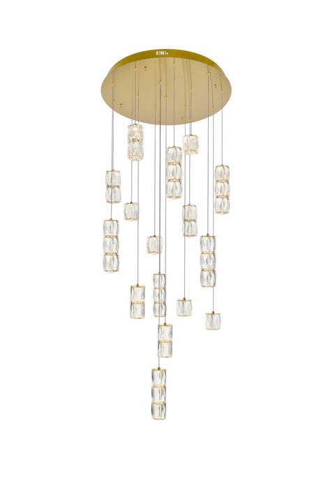 Elegant Lighting 3500D28G LED Pendant, Gold