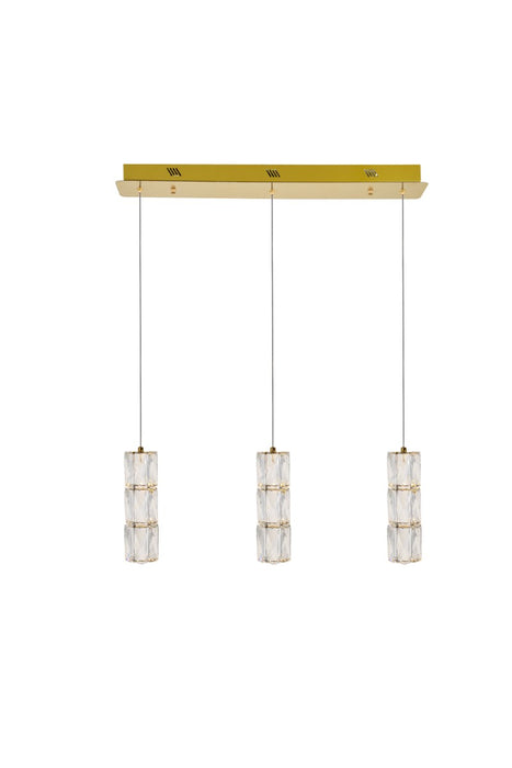 Elegant Lighting 3500D3G LED Pendant, Gold