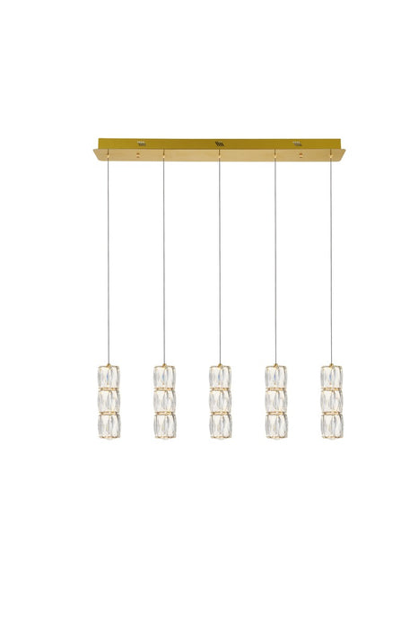 Elegant Lighting 3500D5G LED Pendant, Gold
