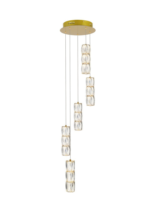 Elegant Lighting 3500D5RG LED Pendant, Gold