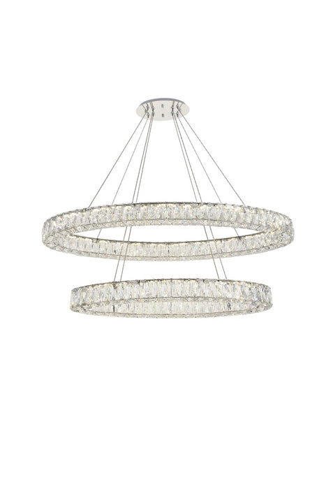 Elegant Lighting 3503D40C LED Chandelier, Chrome