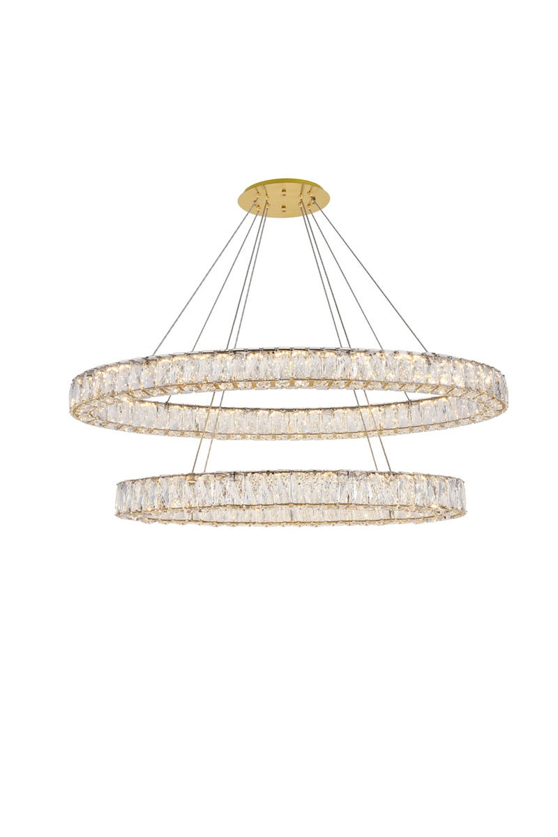Elegant Lighting 3503D40G LED Chandelier, Gold
