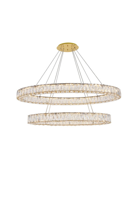 Elegant Lighting 3503D40G LED Chandelier, Gold