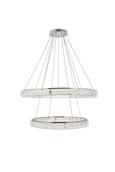 Elegant Lighting 3503D42C LED Chandelier, Chrome