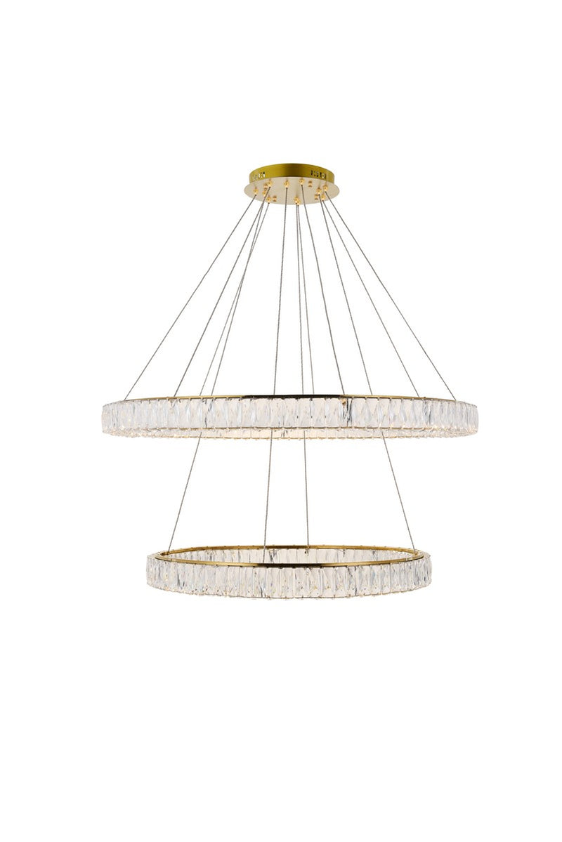 Elegant Lighting 3503D42G LED Chandelier, Gold