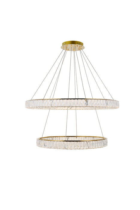 Elegant Lighting 3503D42G LED Chandelier, Gold