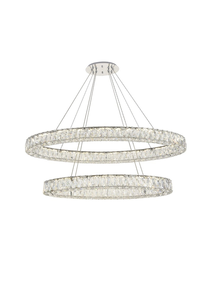 Elegant Lighting 3503D48C LED Chandelier, Chrome