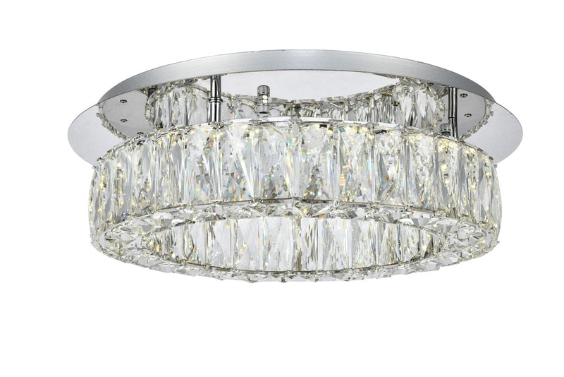 Elegant Lighting 3503F18C LED Flush Mount, Chrome