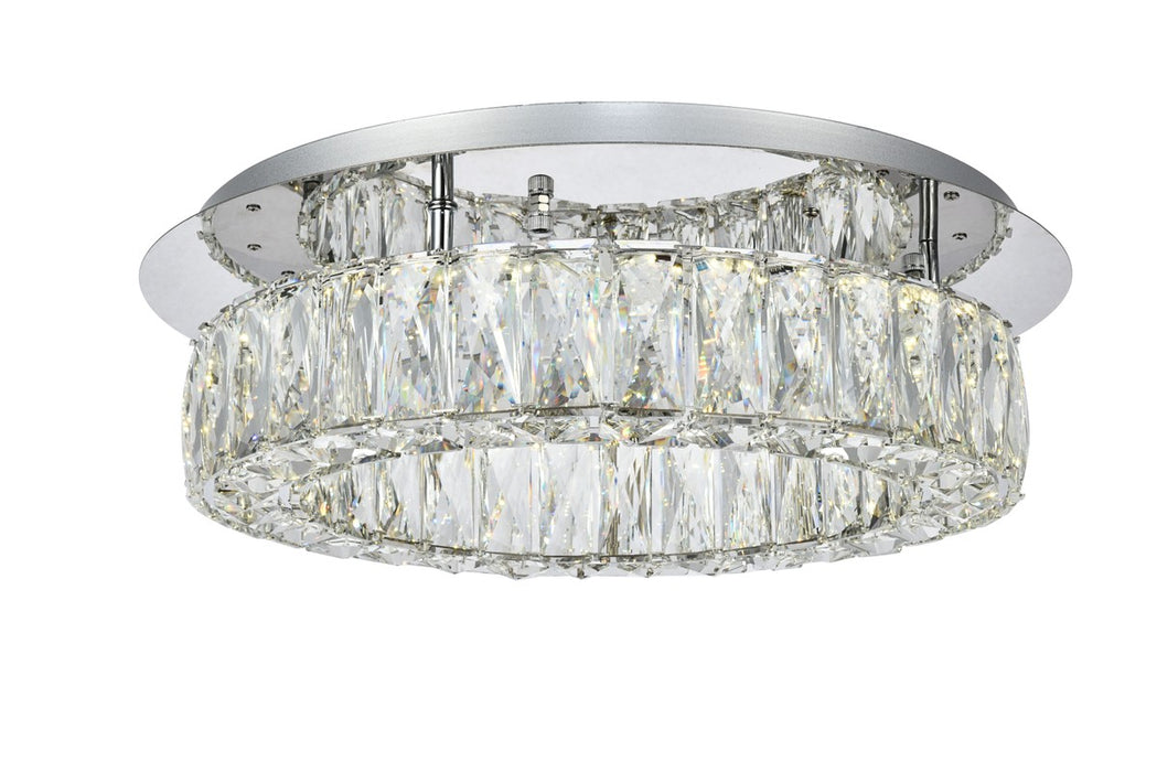 Elegant Lighting 3503F18C LED Flush Mount, Chrome