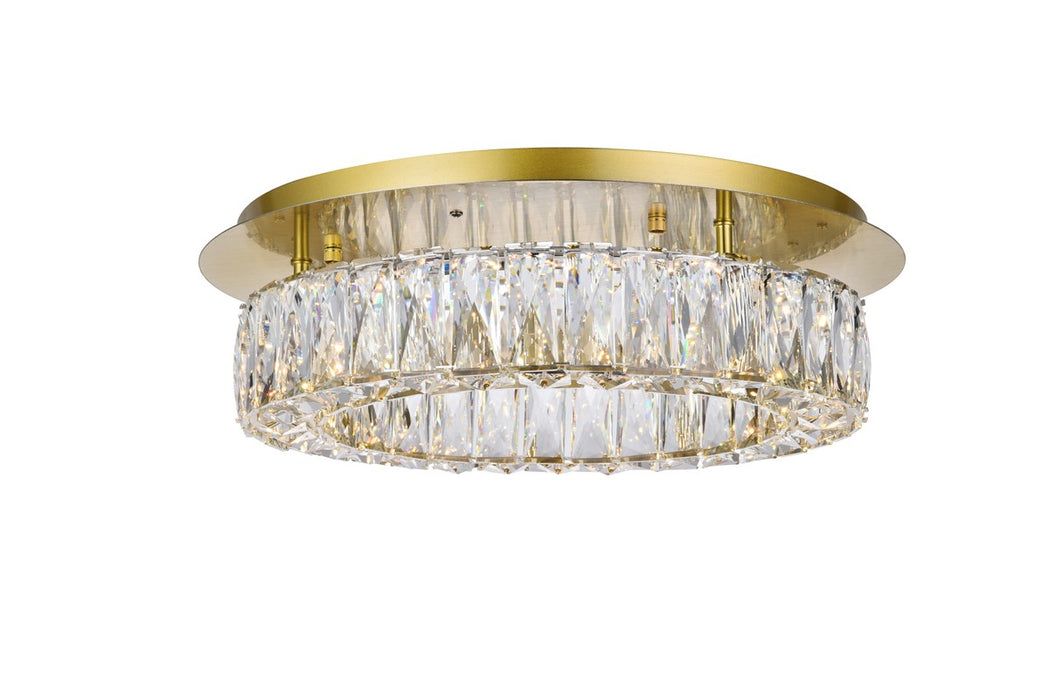 Elegant Lighting 3503F18G LED Flush Mount, Gold