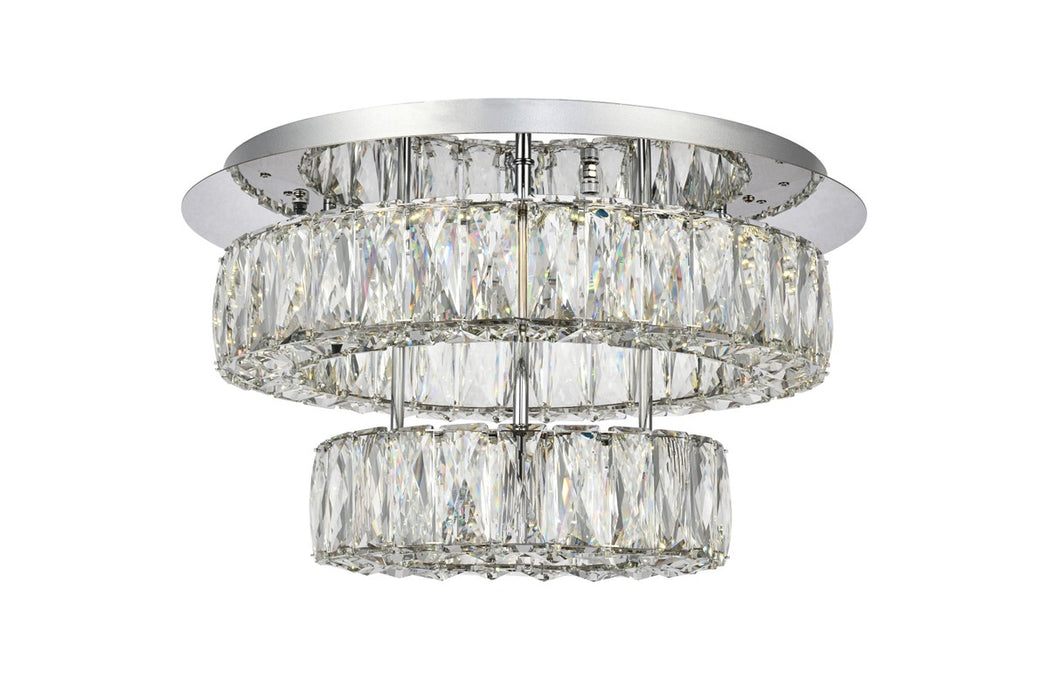 Elegant Lighting 3503F18L2C LED Flush Mount, Chrome