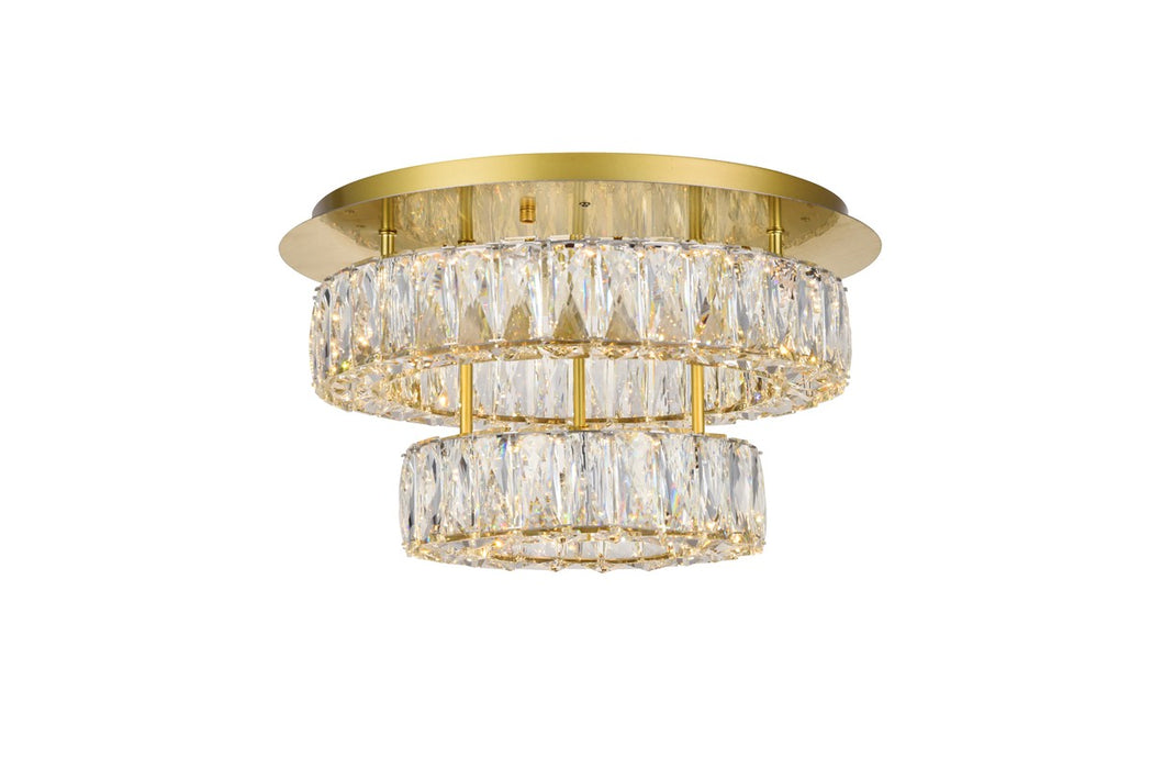 Elegant Lighting 3503F18L2G LED Flush Mount, Gold