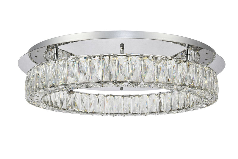 Elegant Lighting 3503F26C LED Flush Mount, Chrome