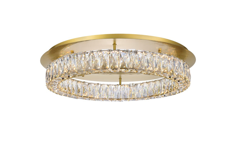 Elegant Lighting 3503F26G LED Flush Mount, Gold
