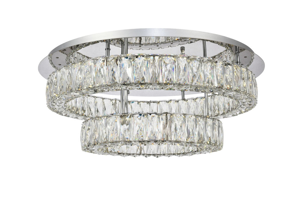 Elegant Lighting 3503F26L2C LED Flush Mount, Chrome