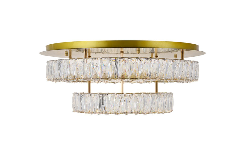 Elegant Lighting 3503F26L2G LED Flush Mount, Gold