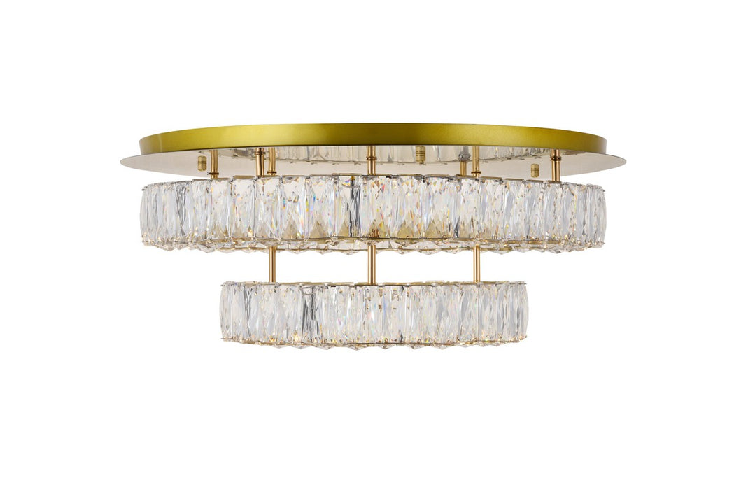 Elegant Lighting 3503F26L2G LED Flush Mount, Gold